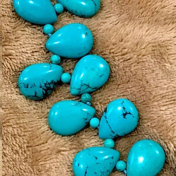 VINTAGE Turquoise Bidirectional Sterling Silver Necklace - Picture 3 of 14